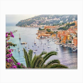 French Riviera Coastline Canvas Print