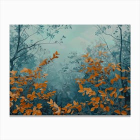 Autumn Leaves In The Forest 1 Canvas Print