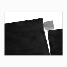 Minimal Black And White Abstract 04 Canvas Print