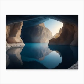 The Subterranean Lake Inside Fossa Magna Canvas Print