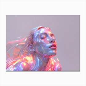Holographic Woman Canvas Print