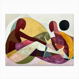 Two People Sitting 1 Canvas Print