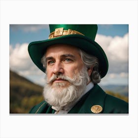 St. Patrick's Day, man in green costume, Leprechaun 2 Canvas Print