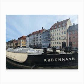 Copenhagen poster travel art Denmark Canvas Print