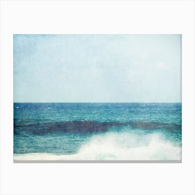 Waves Crashing On The Beach Canvas Print