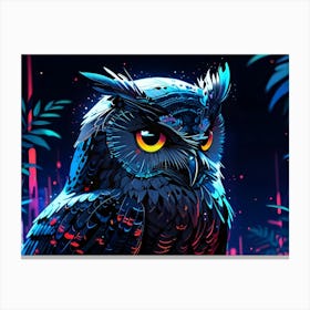 Owl In The Forest 2 Canvas Print