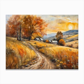 Autumn Landscape Painting (23) Canvas Print