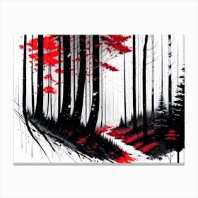 Red Forest 2 Canvas Print