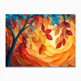 Abstract Tree Painting Canvas Print