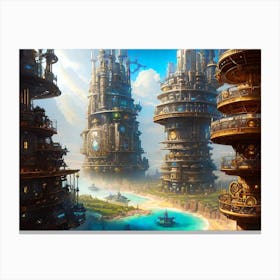 Futuristic City 19 Canvas Print