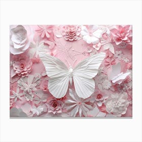 Paper Butterflies 1 Canvas Print