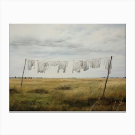 Rustic Laundry Oil Painting Canvas Print