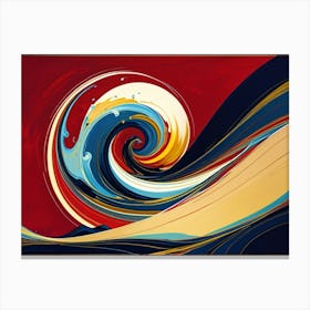 Abstract Wave Painting 3 Canvas Print