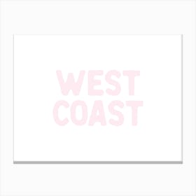 West Coast - Light Pink Canvas Print