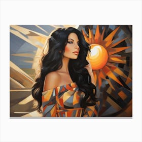 Woman In The Sun 8 Canvas Print