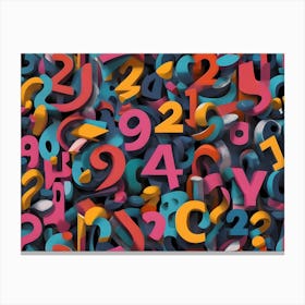 Abstract Background Of Numbers Canvas Print