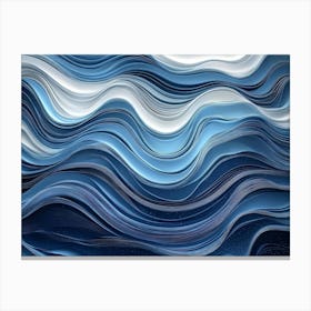 Abstract Background With Blue Waves 1 Canvas Print