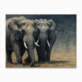 Two Elephants Canvas Print