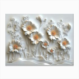 Flowers In A Field Canvas Print