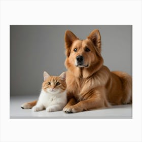 Dog And Cat 03 Canvas Print