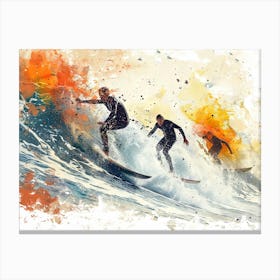 Surfers Canvas Print