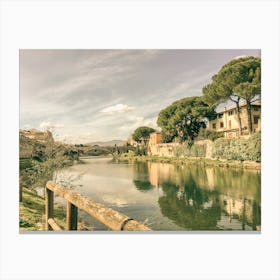 River In Tuscany Canvas Print