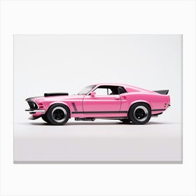 Toy Car 69 Mustang Boss 302 Pink Canvas Print