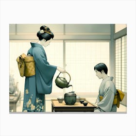 Creativel Geisha Illustration 171 Canvas Print