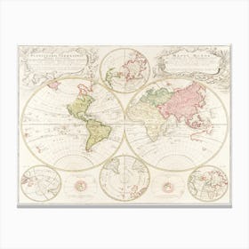 PlaniglobII Terrestris Mapa Universalis (1746) Canvas Print