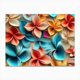 3d Luxury Floral Seamless Pattern 3d Wrap Canvas Print