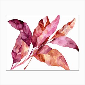 Watercolor Leaves 14 Canvas Print