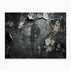 Abstract Background Composed Of Aged Weathered Wallpaper With A Retro Horror Vintage Aesthetic Fea (1) Canvas Print