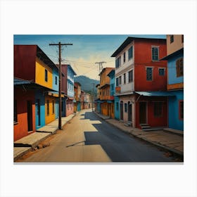 Street In Colombia Canvas Print