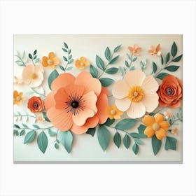 Paper Flower Wall Art 21 Canvas Print