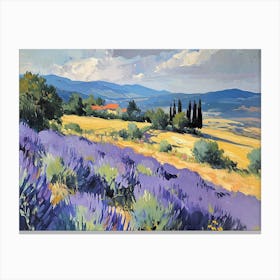 Lavender Field - expressionism 3 Canvas Print