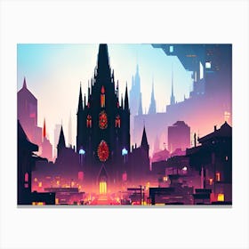 City At Night 1 Canvas Print