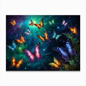 Butterflies In The Sky 1 Canvas Print