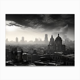 Black And White Photograph Of Mexico City Canvas Print