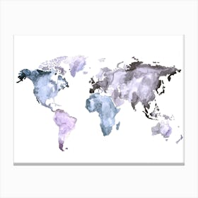 Mantika World Map Canvas Print