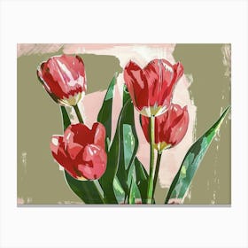 Red Tulips 13 Canvas Print