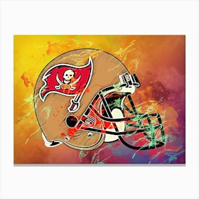 Tampa Bay Buccaneers Helmet Abstract Canvas Print