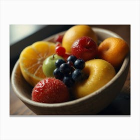 Fruit In A Bowl Canvas Print