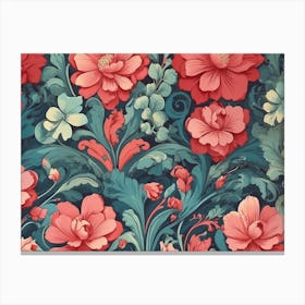 Floral Wallpaper 1 Canvas Print