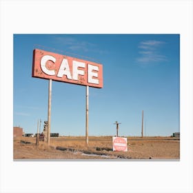 Cafe Sign American West Canvas Print
