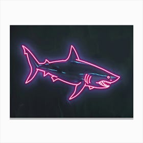 Neon Dark Red Whale Shark 5 Canvas Print