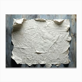 Abstract Art Composition Featuring A White Crumpled Paper Material With Intentional Creases And Tea (2) Canvas Print