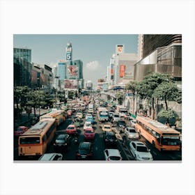 Traffic Jam In Bangkok Canvas Print