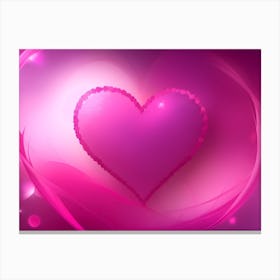 A Glowing Pink Heart Vibrant Horizontal Composition 53 Canvas Print