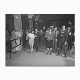 Roller Skating At The Savoy Ballroom On Saturday Night, Chicago, Illinois By Russell Lee Canvas Print