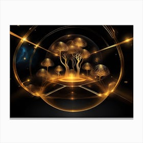 Golden Tree Canvas Print